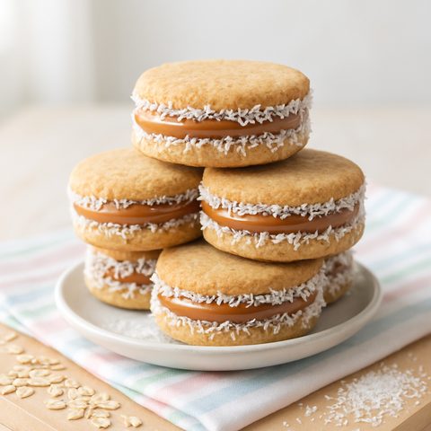 Alfajores con dulce de leche fit