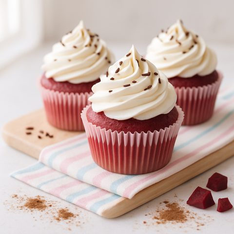 Red velvet con chantilly